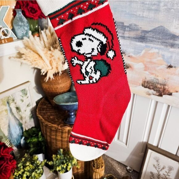 VTG Snoopy 1958 Embassador Hallmark Peanut Charlie Brown Knitted Stocking . - Picture 13 of 13